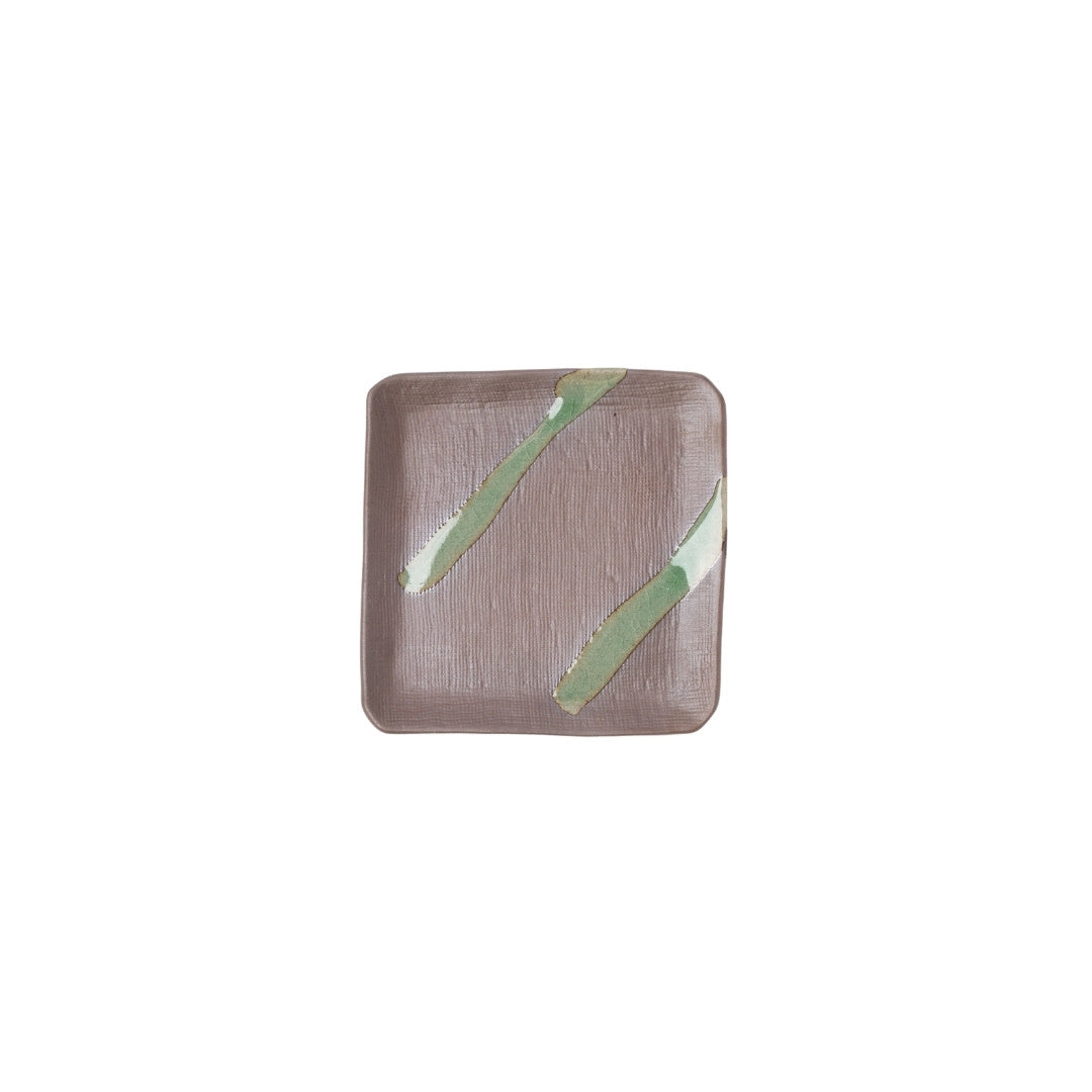 Saucer Apex 12.8cm Green Bisque Glaze - Image 3