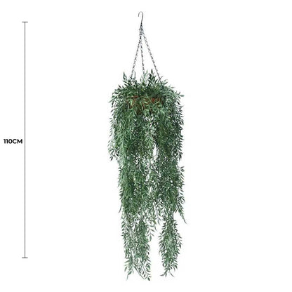 Artificial Fern Hanging Basket UV Resistant 110cm - Image 2