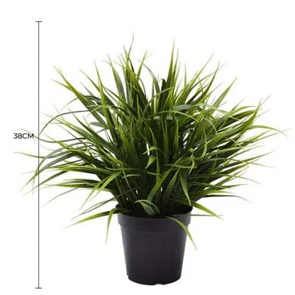 Artificial Ornamental Potted Dense Green Grass UV Resistant 38cm - Image 2