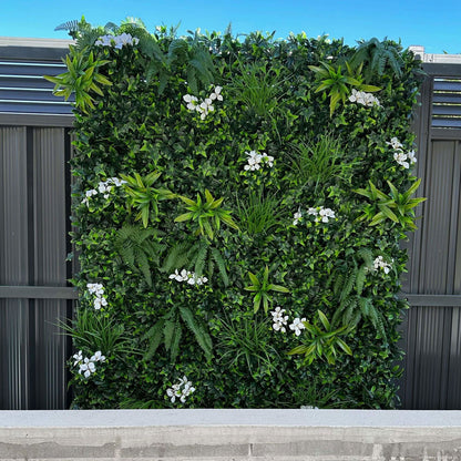 Luxury Snowy White Vertical Garden / Green Wall UV Resistant 100cm x 100cm - Image 5