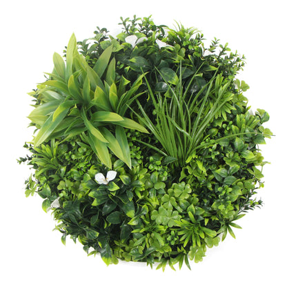 Three Flowering White Green Wall Disc UV Resistant 50cm Bundle - Image 3