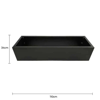 Black Metal Planter Medium - Image 2