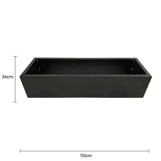 Black Metal Planter Medium - Image 2