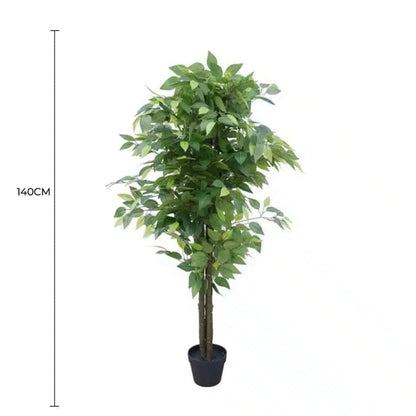 Premium Bushy Potted Artificial Ficus Tree 140cm - Image 2