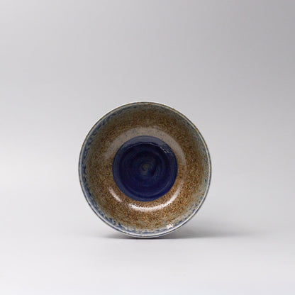 Bowl 17cm Earth & Sky Glaze with Blue pool - Image 3