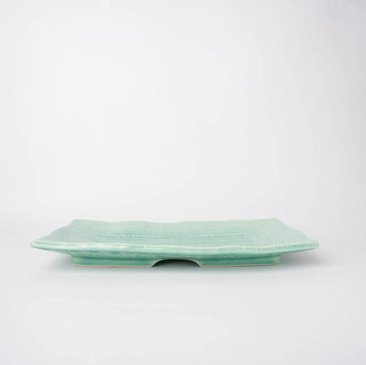 Serving Plate 28.5cm Celadon Glaze - Image 2