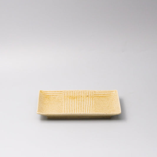 Plate Rectangular 21cm Biscuit Glaze