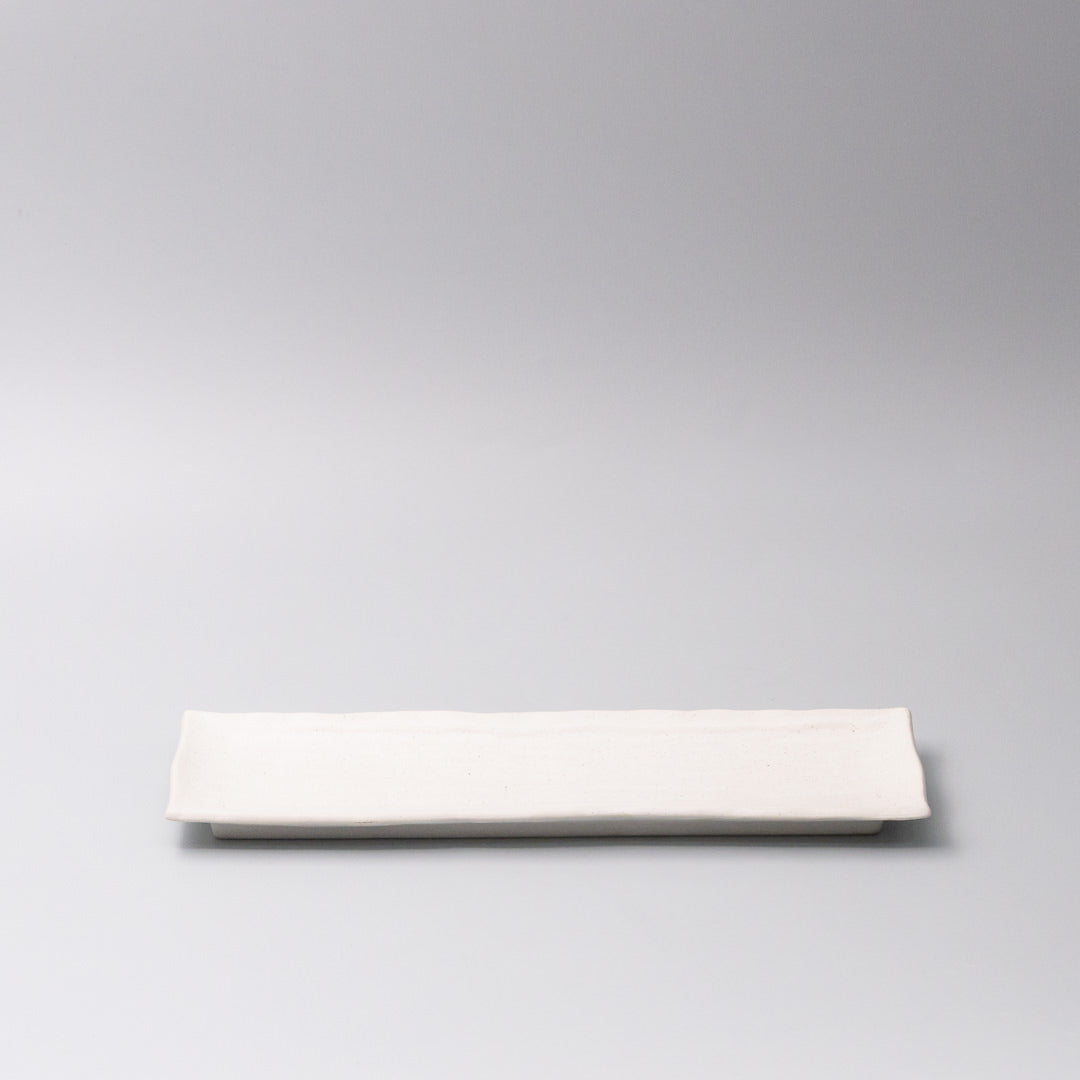Plate Rectangular Sashimi 32cm Matte White Glaze - Image 4