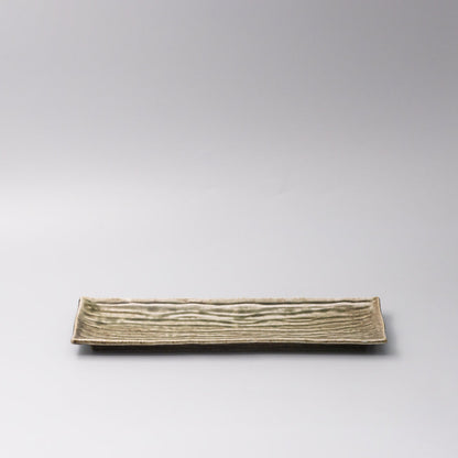 Plate Rectangular 33x10cm Sage Glaze - Image 3
