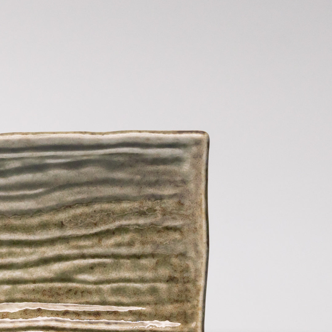 Plate Rectangular 33x10cm Sage Glaze - Image 2