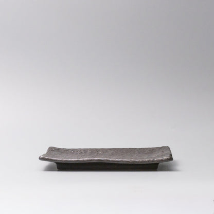 Plate Sushi Rectangular 21cm Matte Black Glaze - Image 3