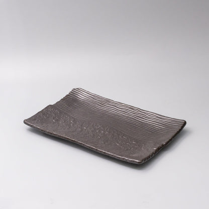 Platter Rectangular 32cm Matte Black Glaze - Image 5