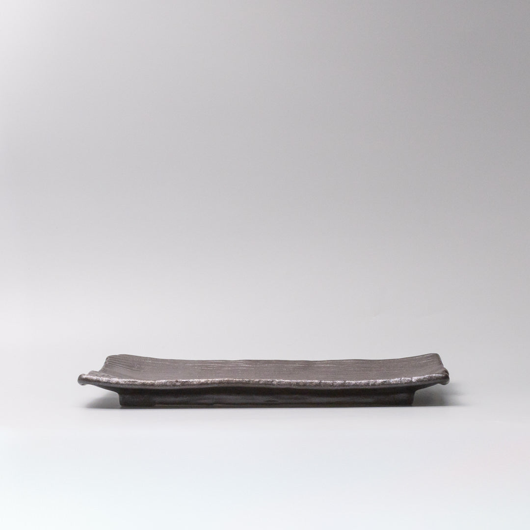 Platter Rectangular 32cm Matte Black Glaze - Image 4