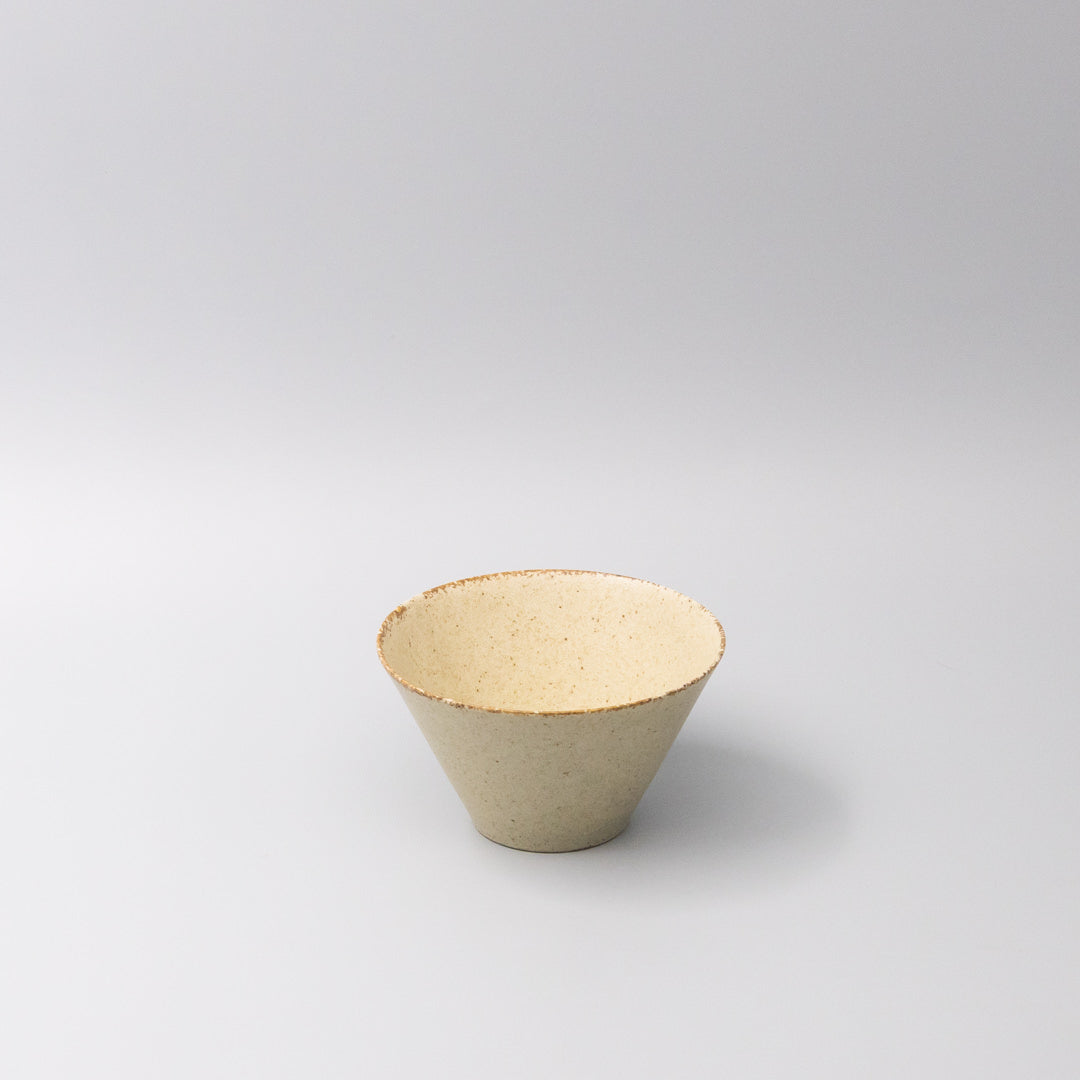 Bowl Fluted 13cm Sand Fade Glaze