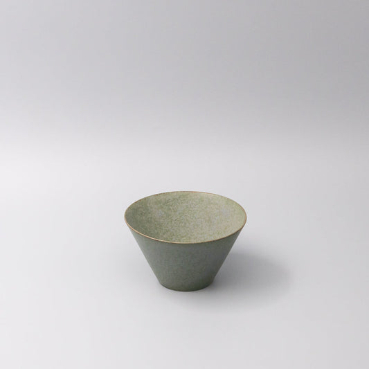 Bowl Fluted 13cm Green Fade Glaze
