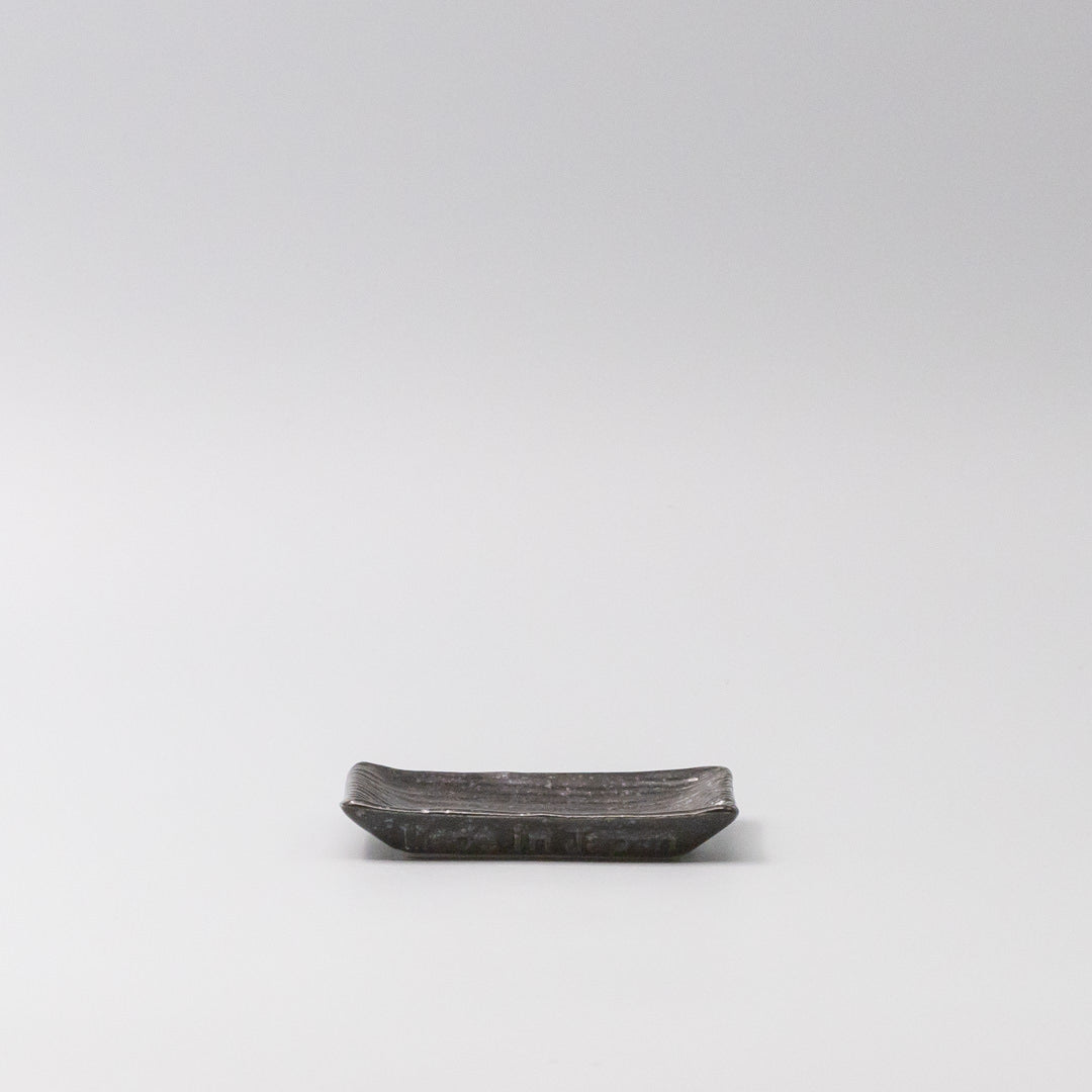 Sauce Dish 10cm Mamezara Black Contour Glaze - Image 4