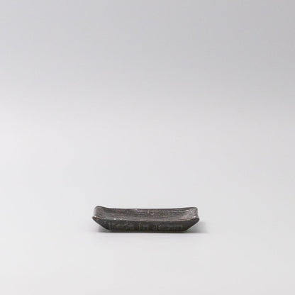 Sauce Dish 10cm Mamezara Black Contour Glaze - Image 4