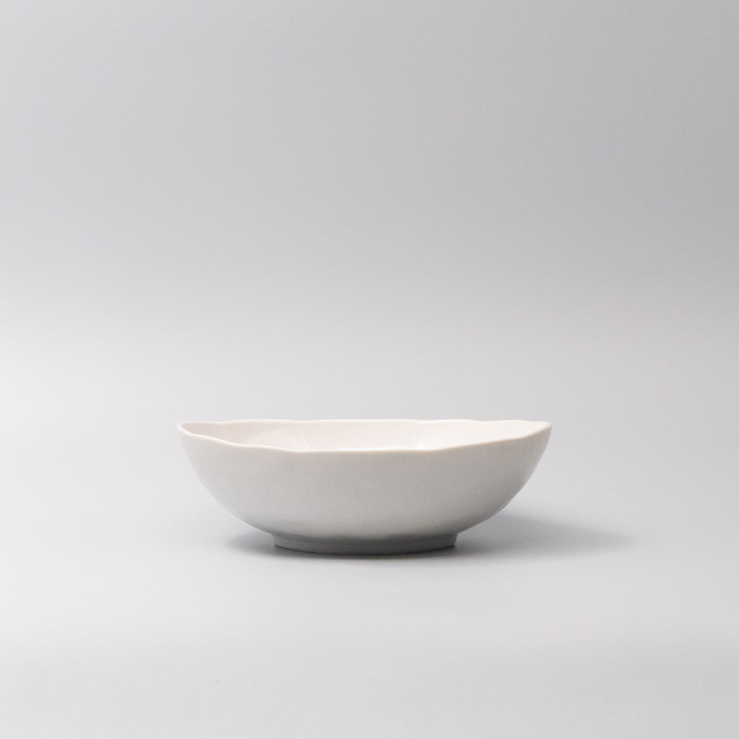 Bowl Oval 20cm Parchment White Glaze - Image 2