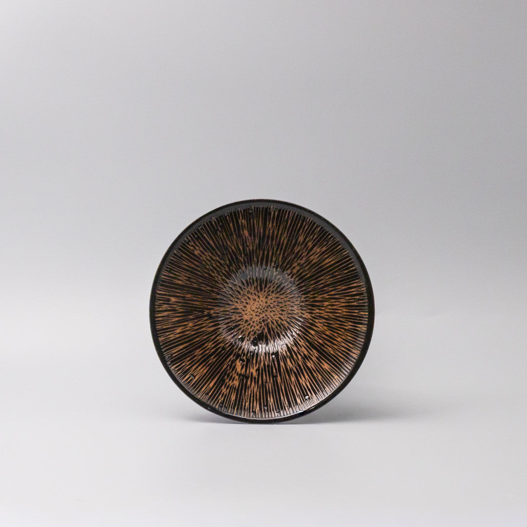 Bowl V shape 19cm Bronze Converging Line Glaze - Image 2