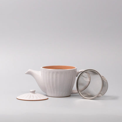 Teapot 480ml Speckled White Ridge Glaze - Image 4
