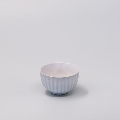 Tea Cup Ridged 150ml Speckled White