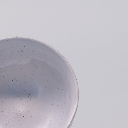 Tea Cup Ridged 150ml Speckled White - Image 3