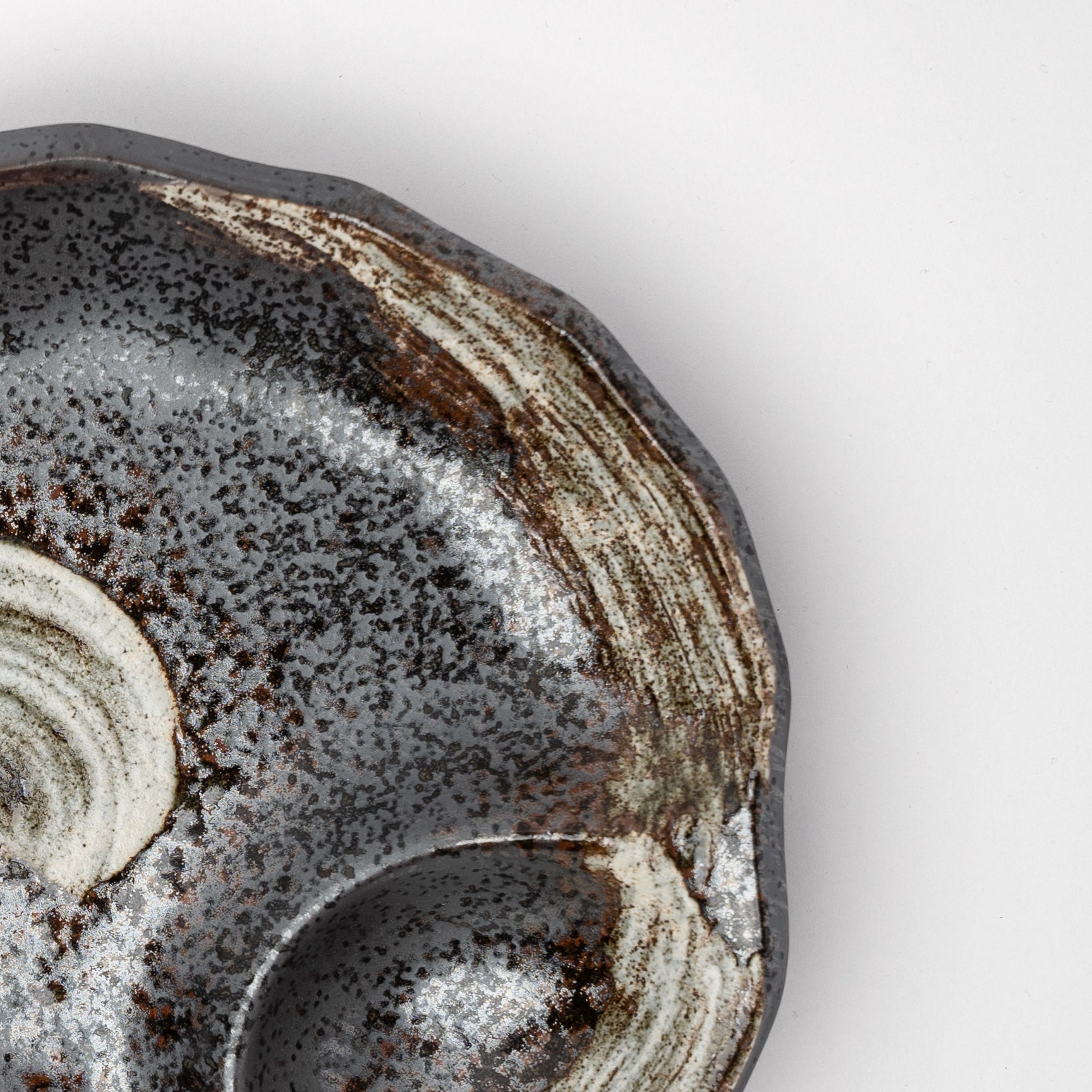 Sushi Plate Organic Metallic Swirl Glaze - Image 3