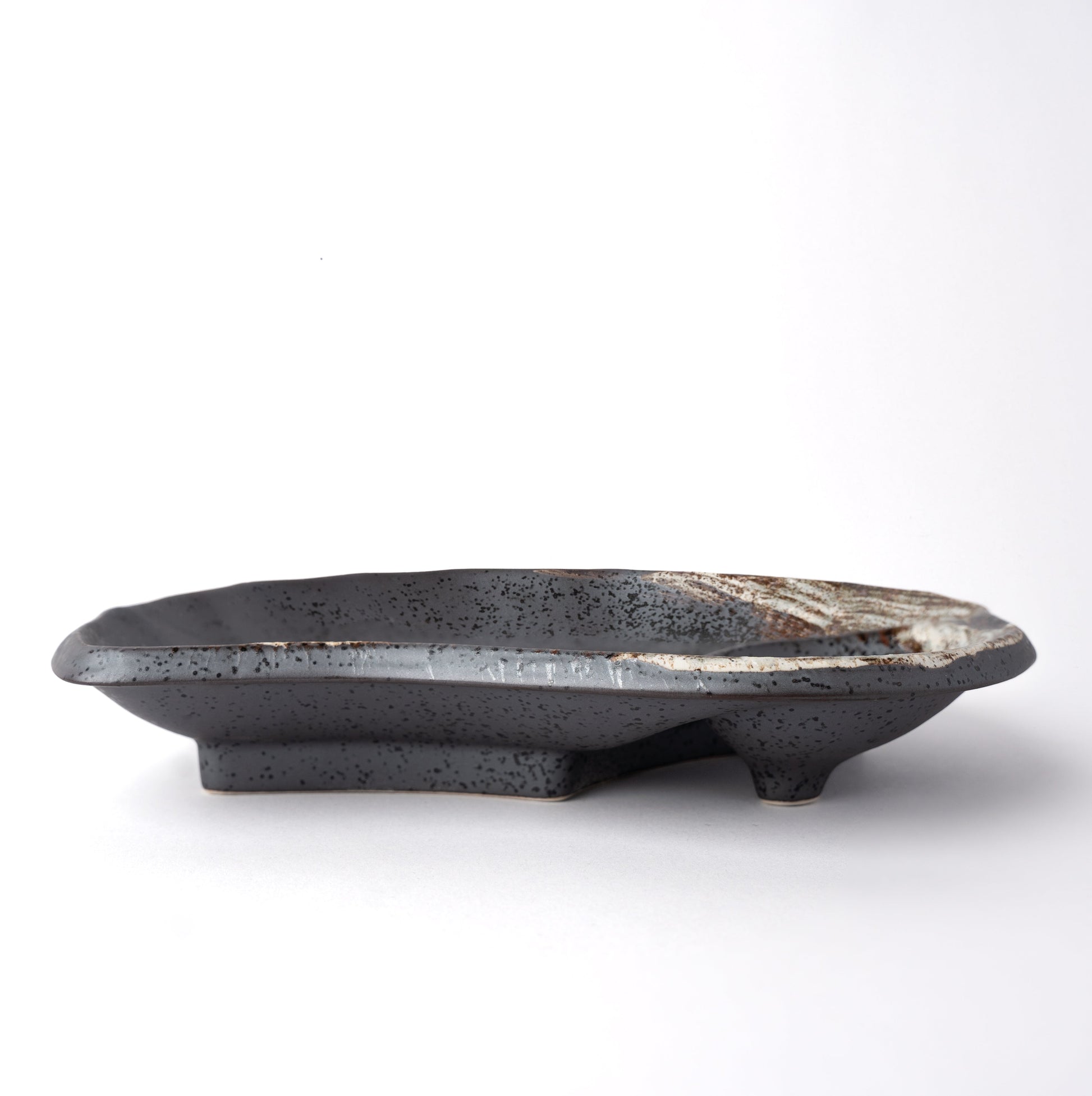 Sushi Plate Organic Metallic Swirl Glaze - Image 4