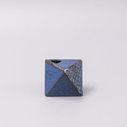 Vase Triangular Indigo Wave 130ml - Image 4