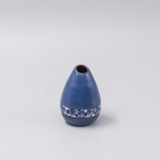 Vase Pinecone 10H Indigo Yuzen