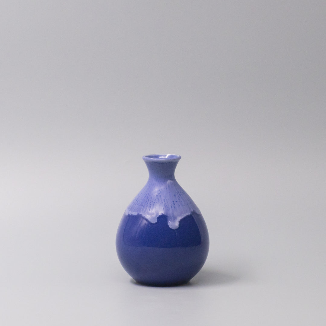 Sake Jug 300ml Cornflower Blue white Drip - Image 3