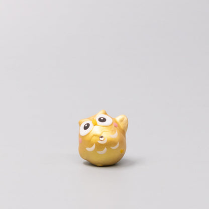 Okimono Lucky Gold Owl - Image 3