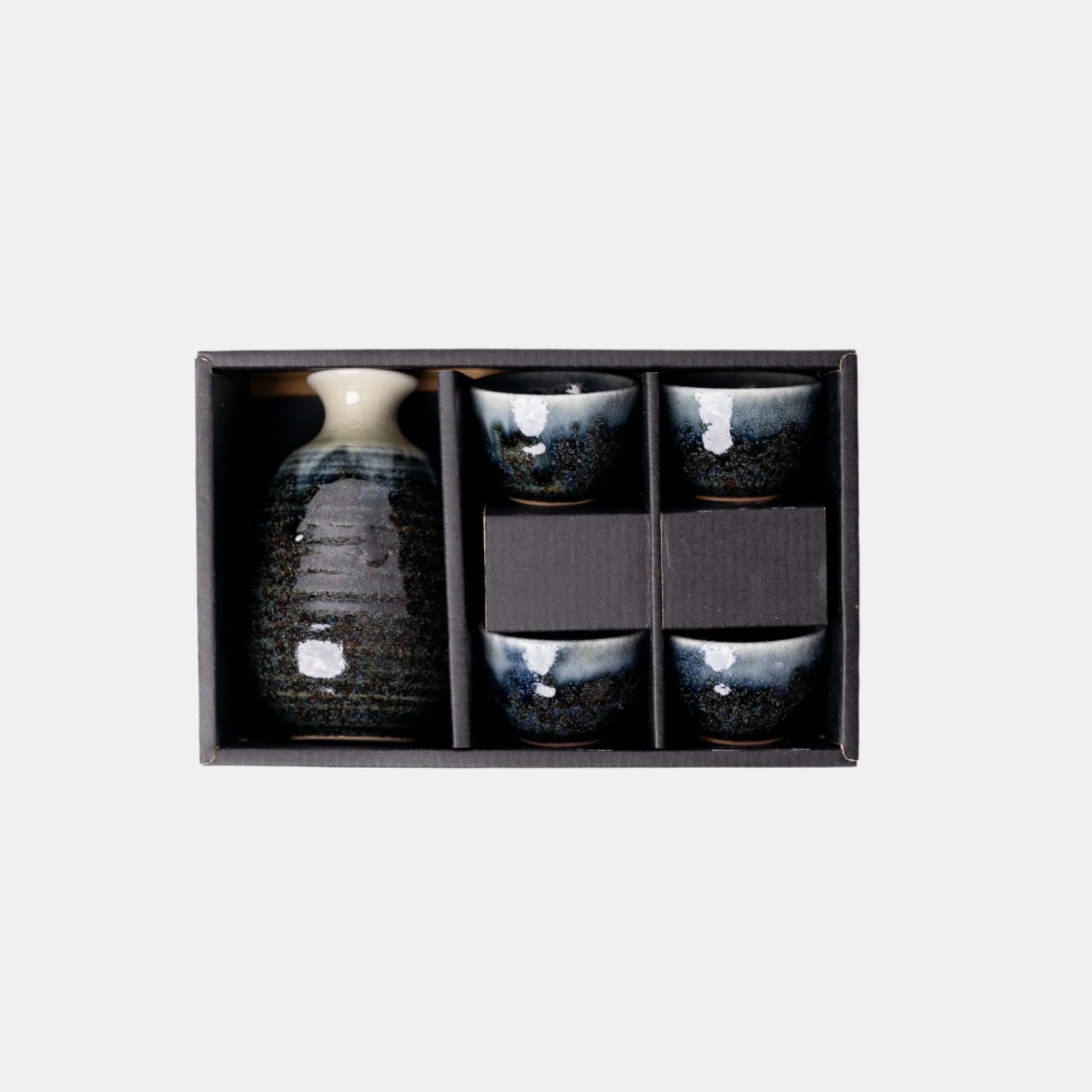 Sake Set for Four 330ml Ink Glaze