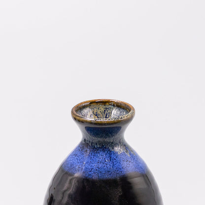 Sake Set for Four 330ml Black Blue Glaze - Image 2