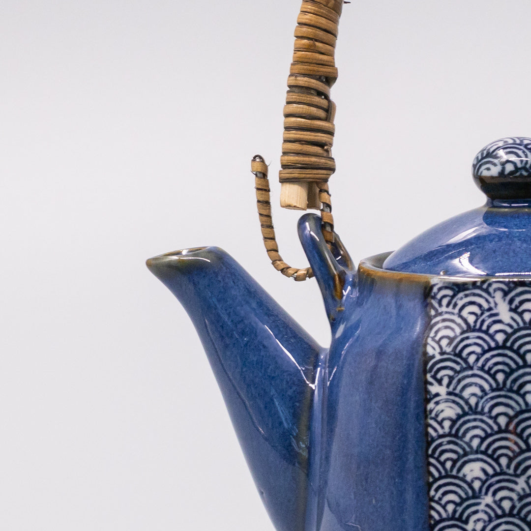 Tea Set for Two 460ml Willow Wave Design - Image 2