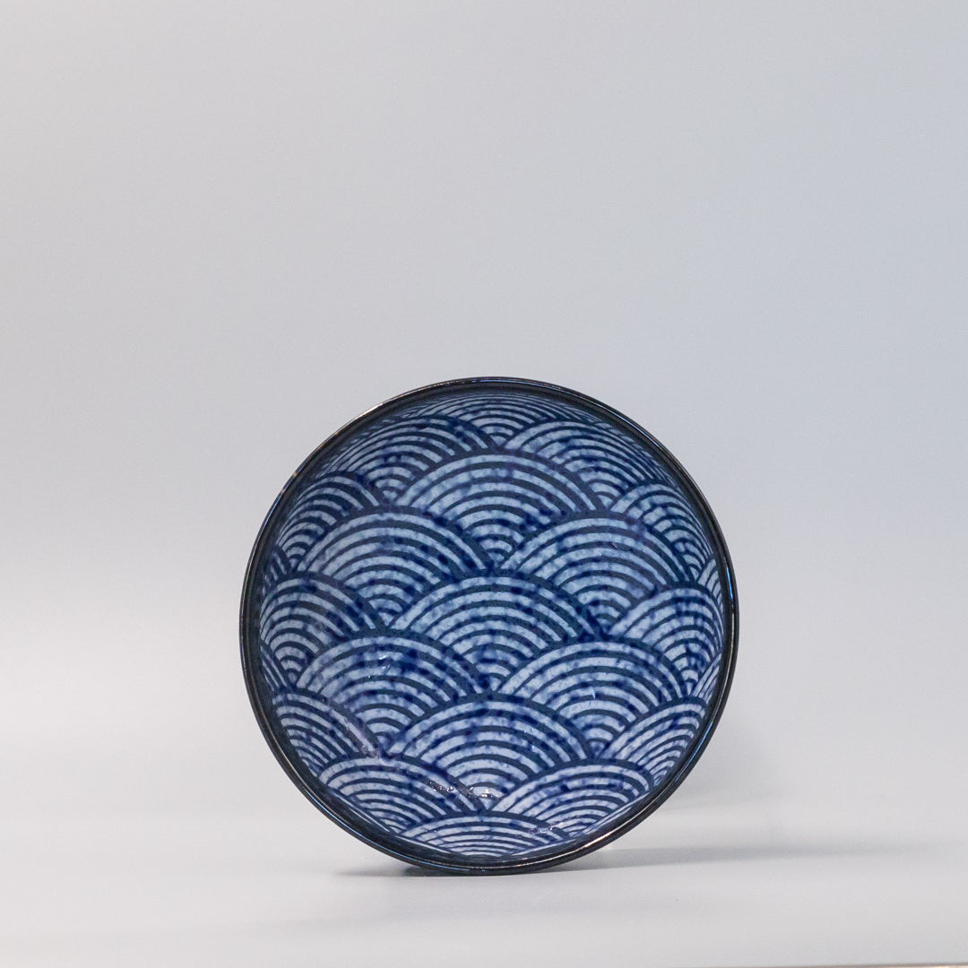 Bowl 17cm Blue Wave Design - Image 3