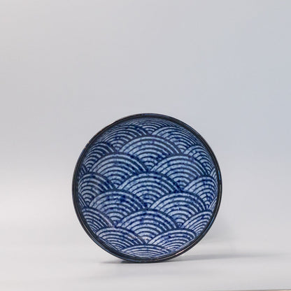 Bowl 17cm Blue Wave Design - Image 3