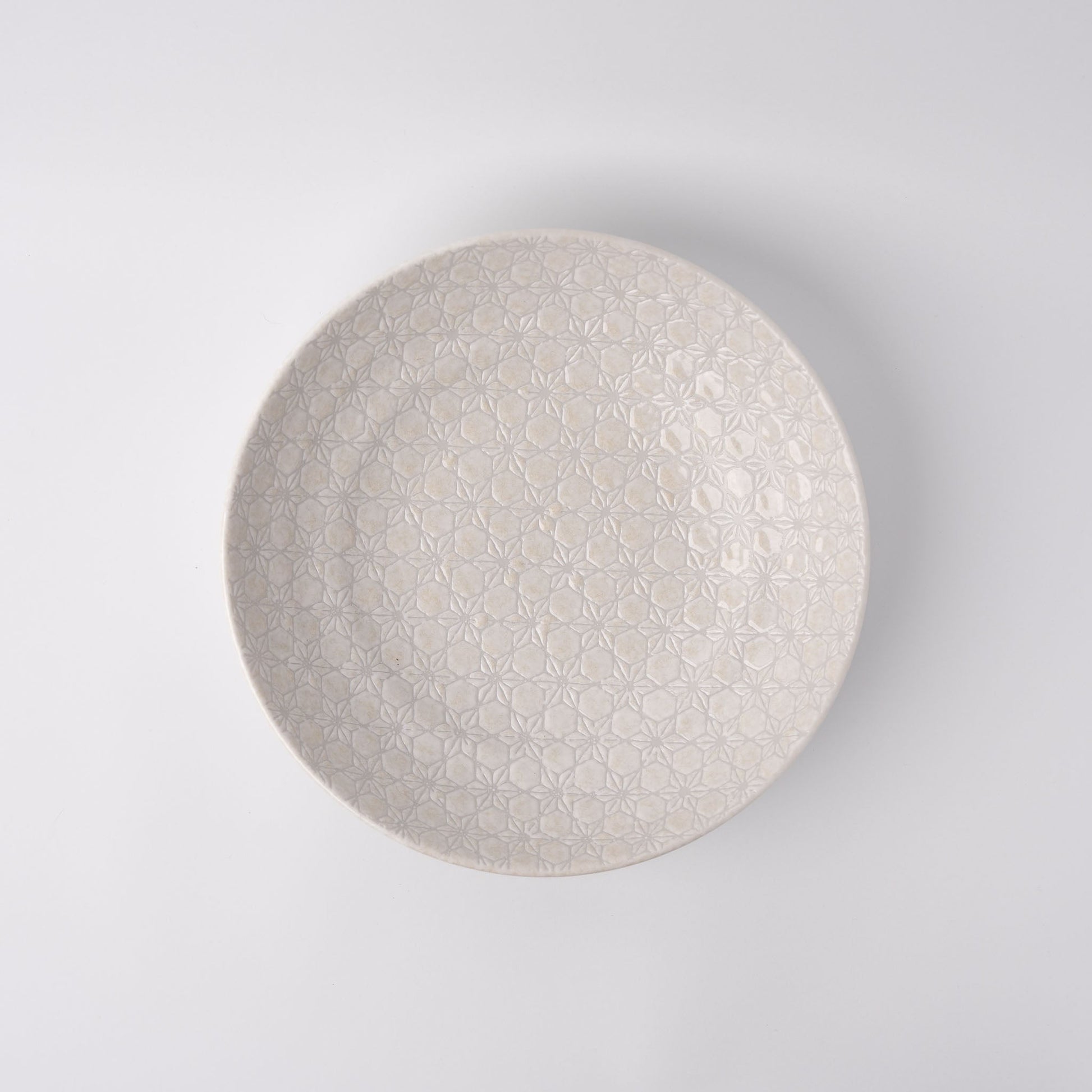 Pasta Bowl Flat 23cm White Star Glaze - Image 3
