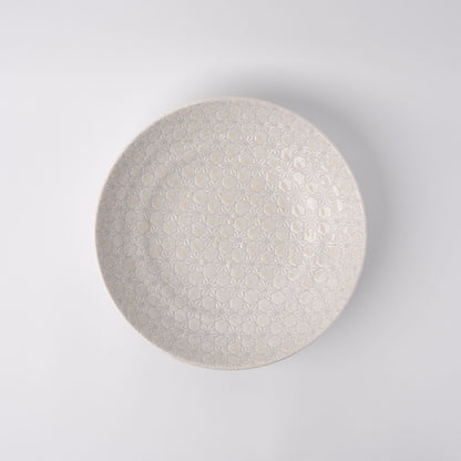 Pasta Bowl Flat 23cm White Star Glaze - Image 3