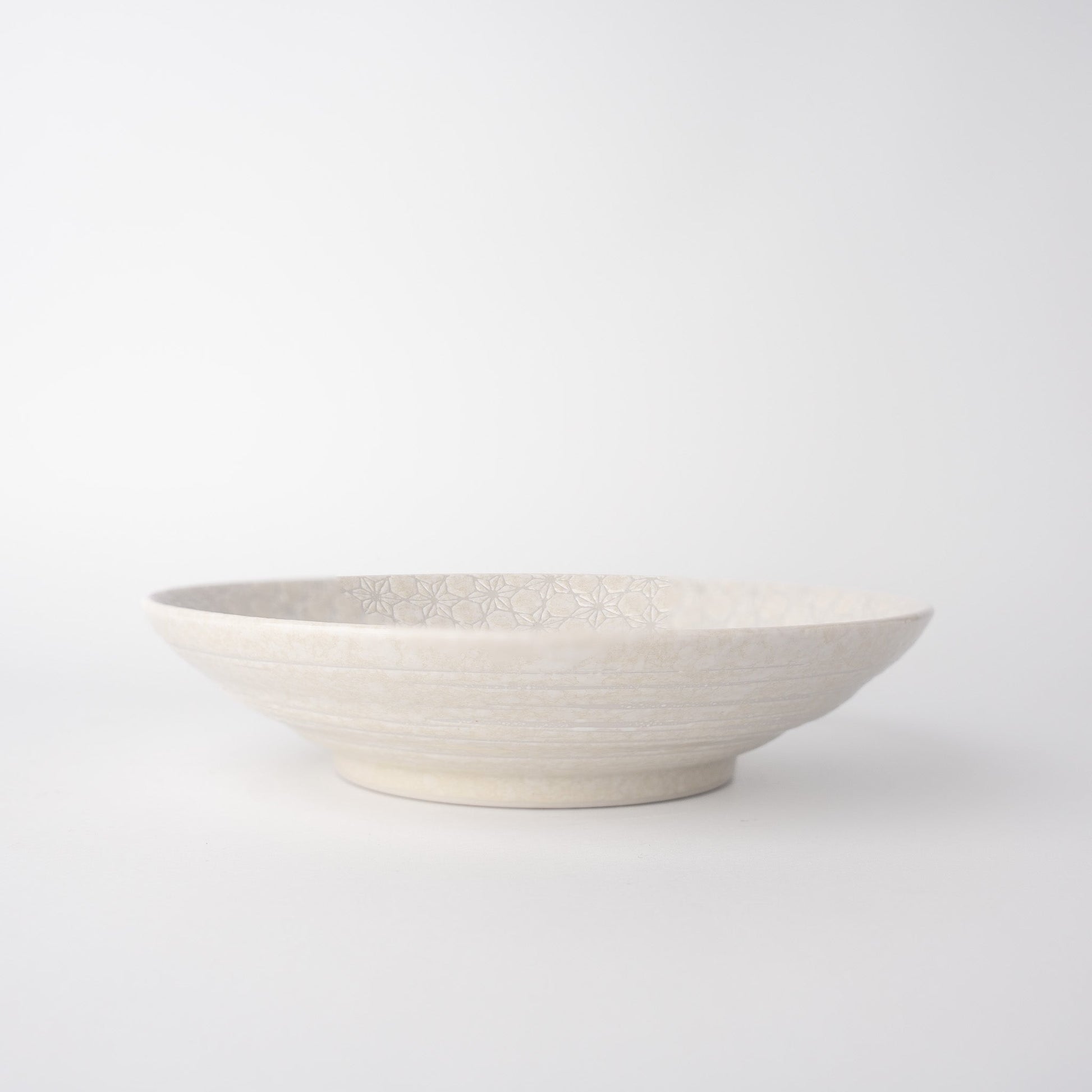 Pasta Bowl Flat 23cm White Star Glaze - Image 2