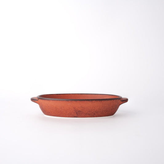 Oven Pot 16cm Oval Orange Donabe - Image 2