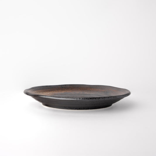 Plate Flat 18cm Brushstroke Black Glaze - Image 2