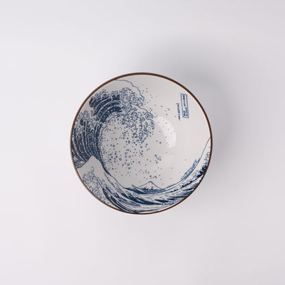 Udon Bowl 17.5cm Hokusai Great Wave Design - Image 2