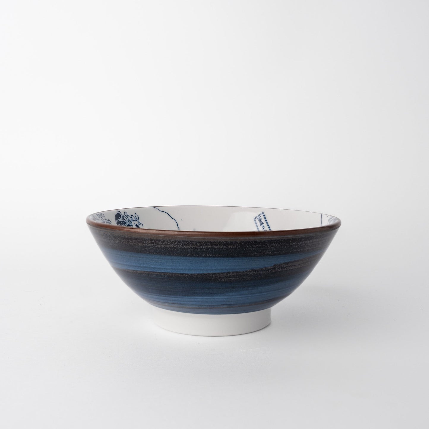 Udon Bowl 17.5cm Hokusai Great Wave Design - Image 3