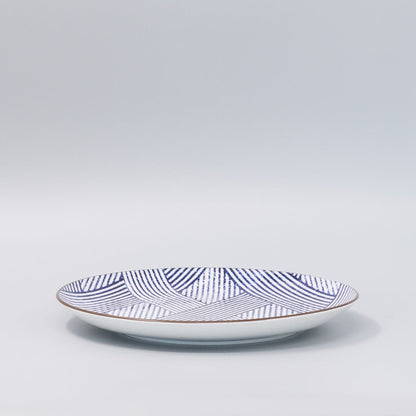 Plate 25.2cm Thatched Navy Glaze - Image 4