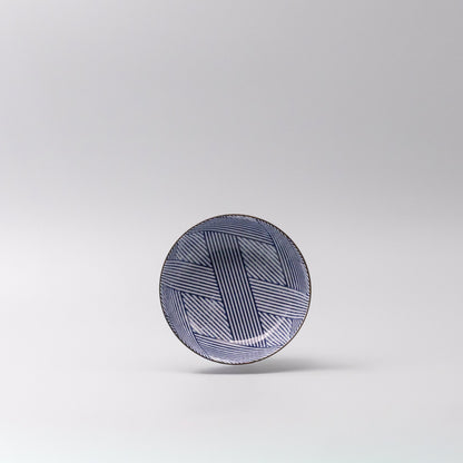 Bowl 13cm Thatched Navy Glaze - Image 3