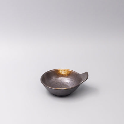 Bowl with Handle 12cm Bronze Glaze