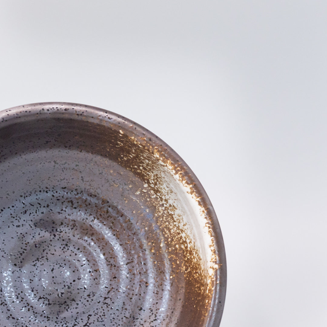 Bowl 17cm Black Ridged Glaze - Image 2