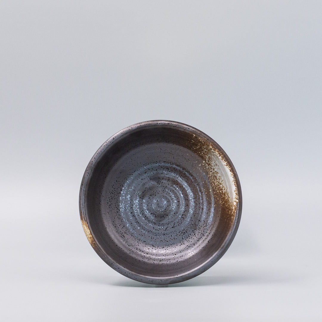 Bowl 17cm Black Ridged Glaze - Image 3