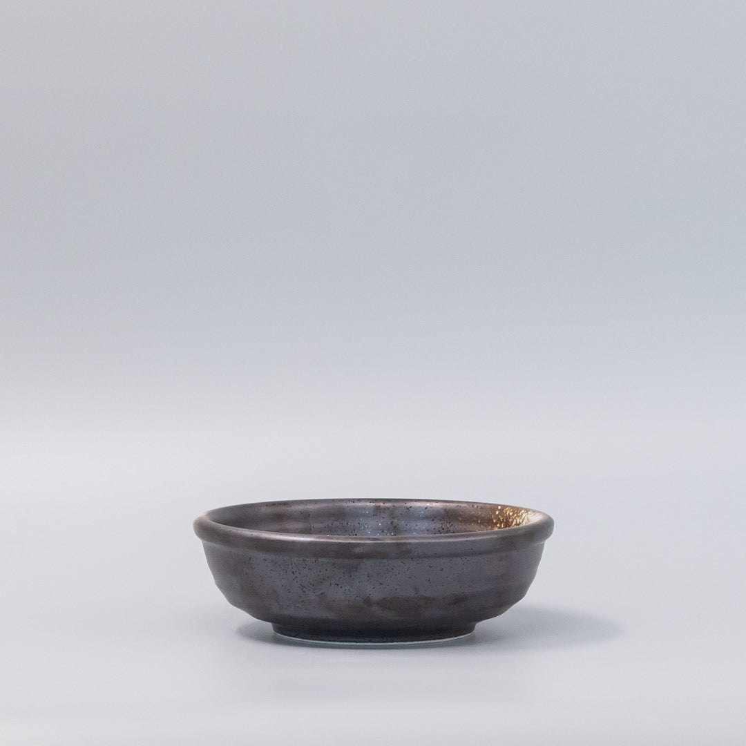 Bowl 17cm Black Ridged Glaze - Image 4